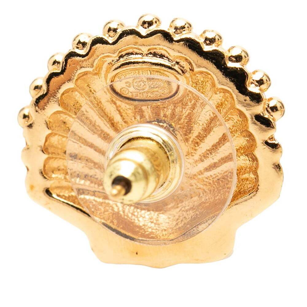 CHANEL Gold Logo Earrings - Picture 3 of 4